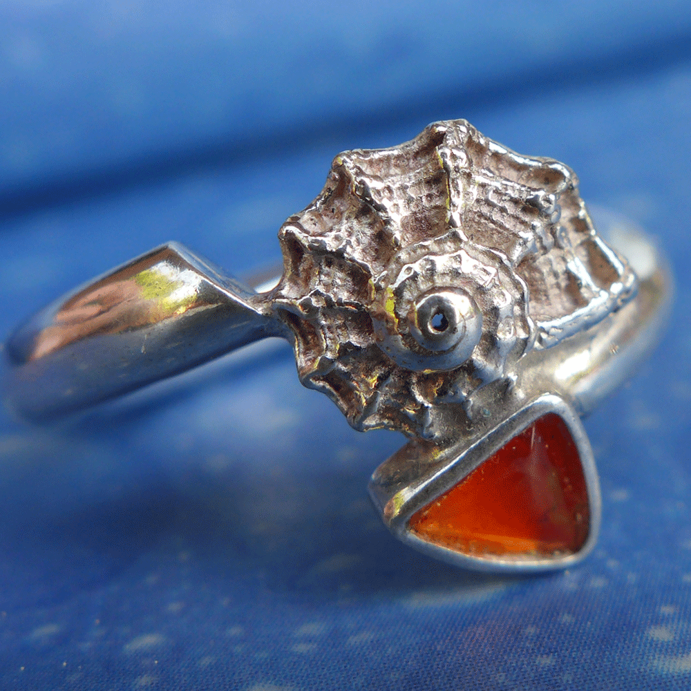 Feueropal Ring Schmuck Silber Kronenturban