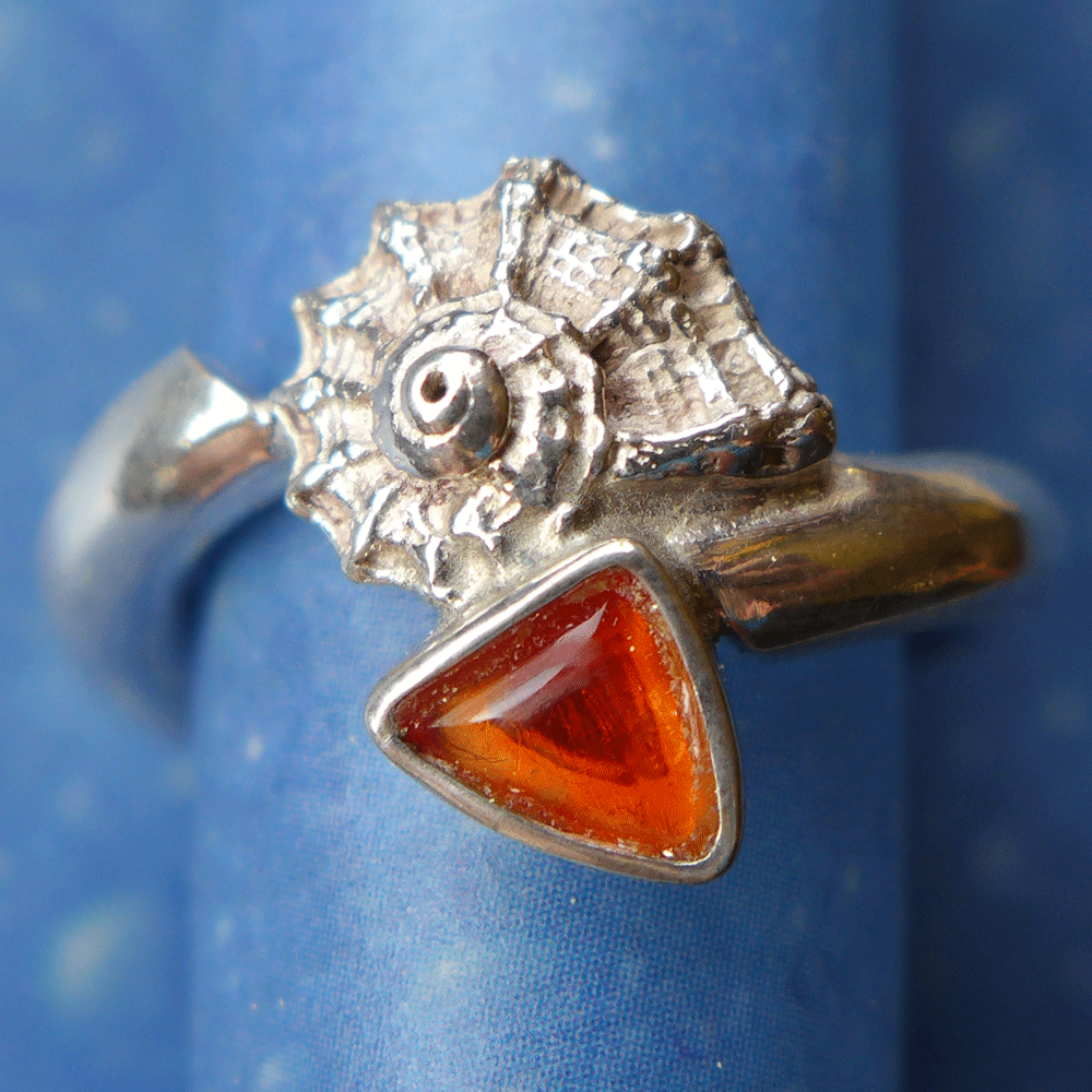 Schmuck Feueropal Ring Silber Kronenturban