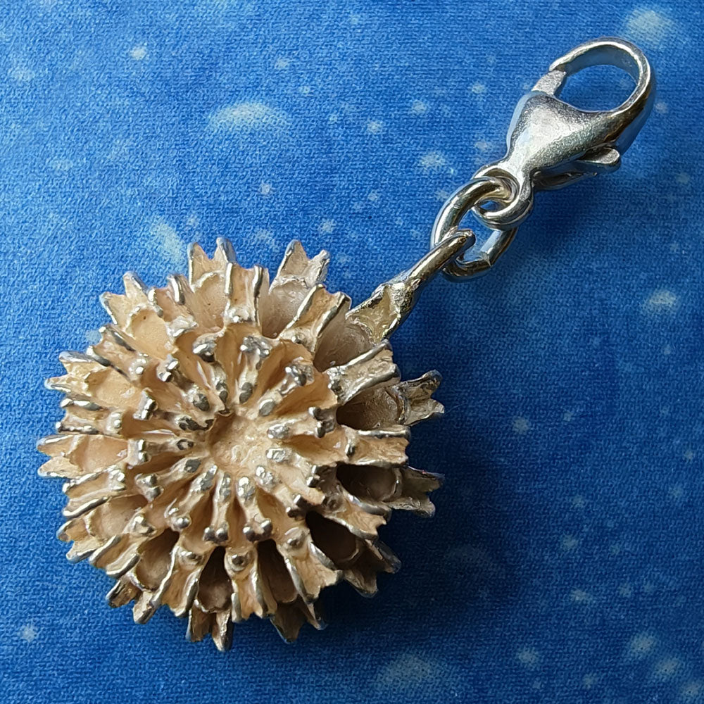 Charmsanhänger florales Design Silber