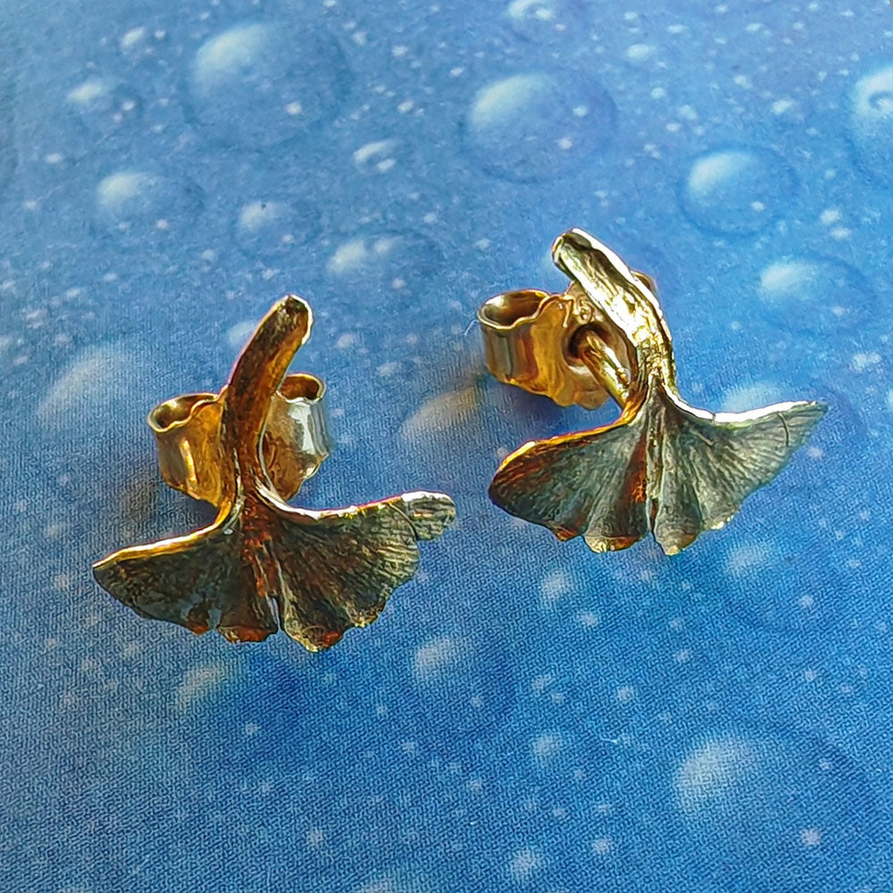 Ginkgo Ohrschmuck Weimar Gold
