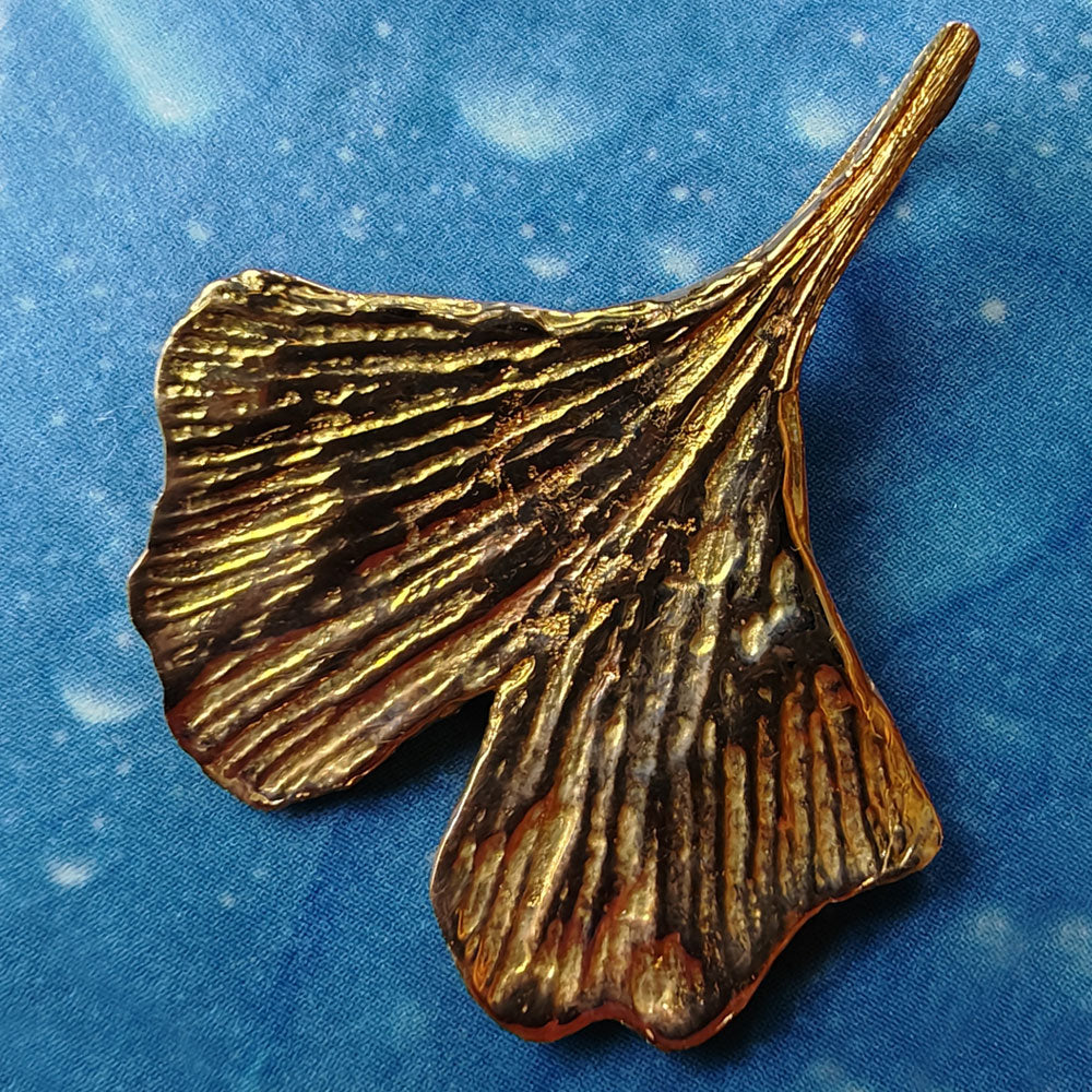 Weimar Ginkgo Anhänger Gold Kette