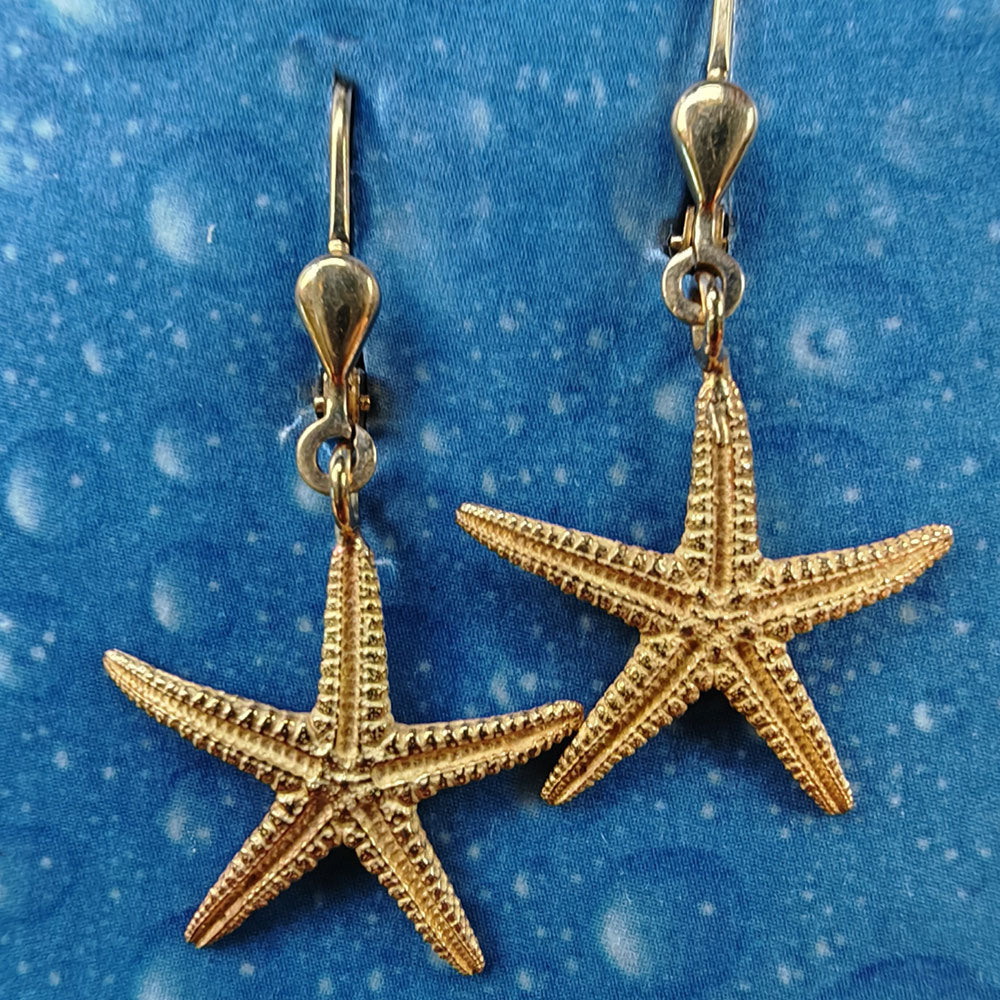 Gold Seestern Ohrringe Maritimdesign