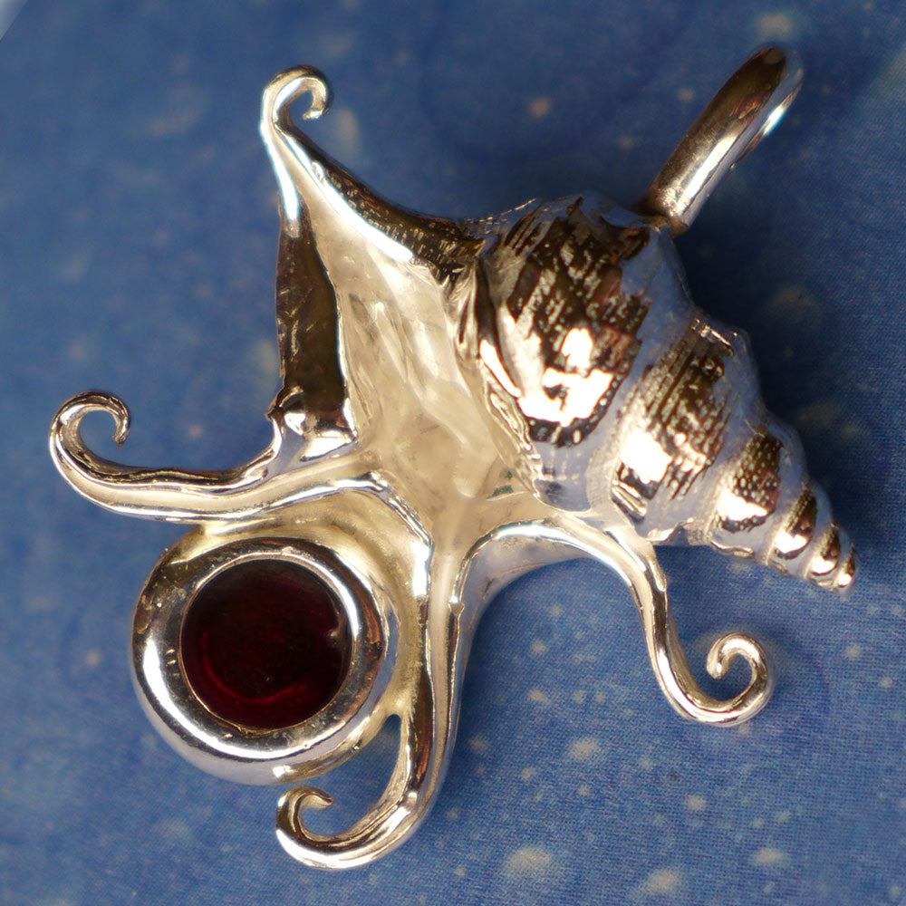 Kette Silber Schmuck Granat Anhänger