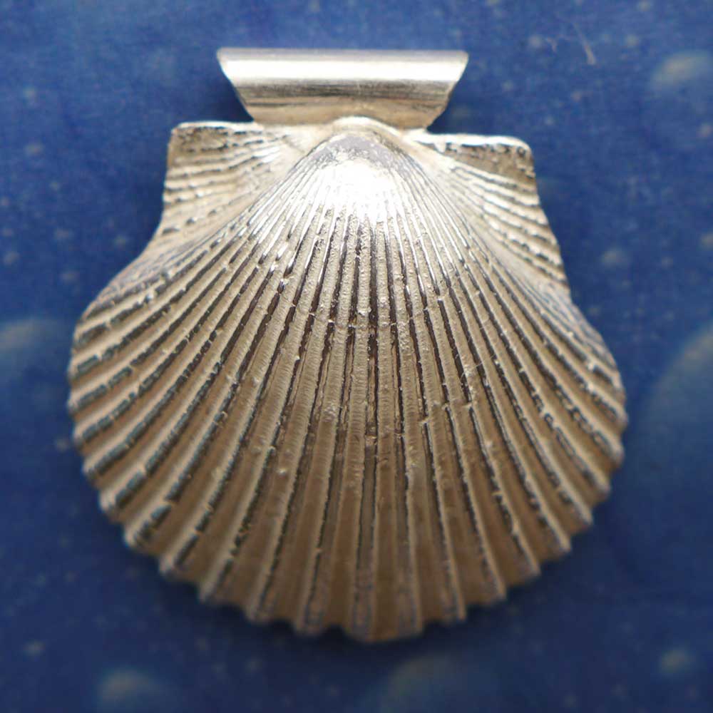 Jakobsweg Muschel Anhänger Silber