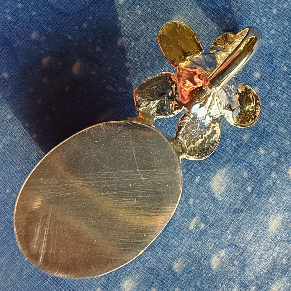 Kettenanhänger Labradorit Blüte Silber