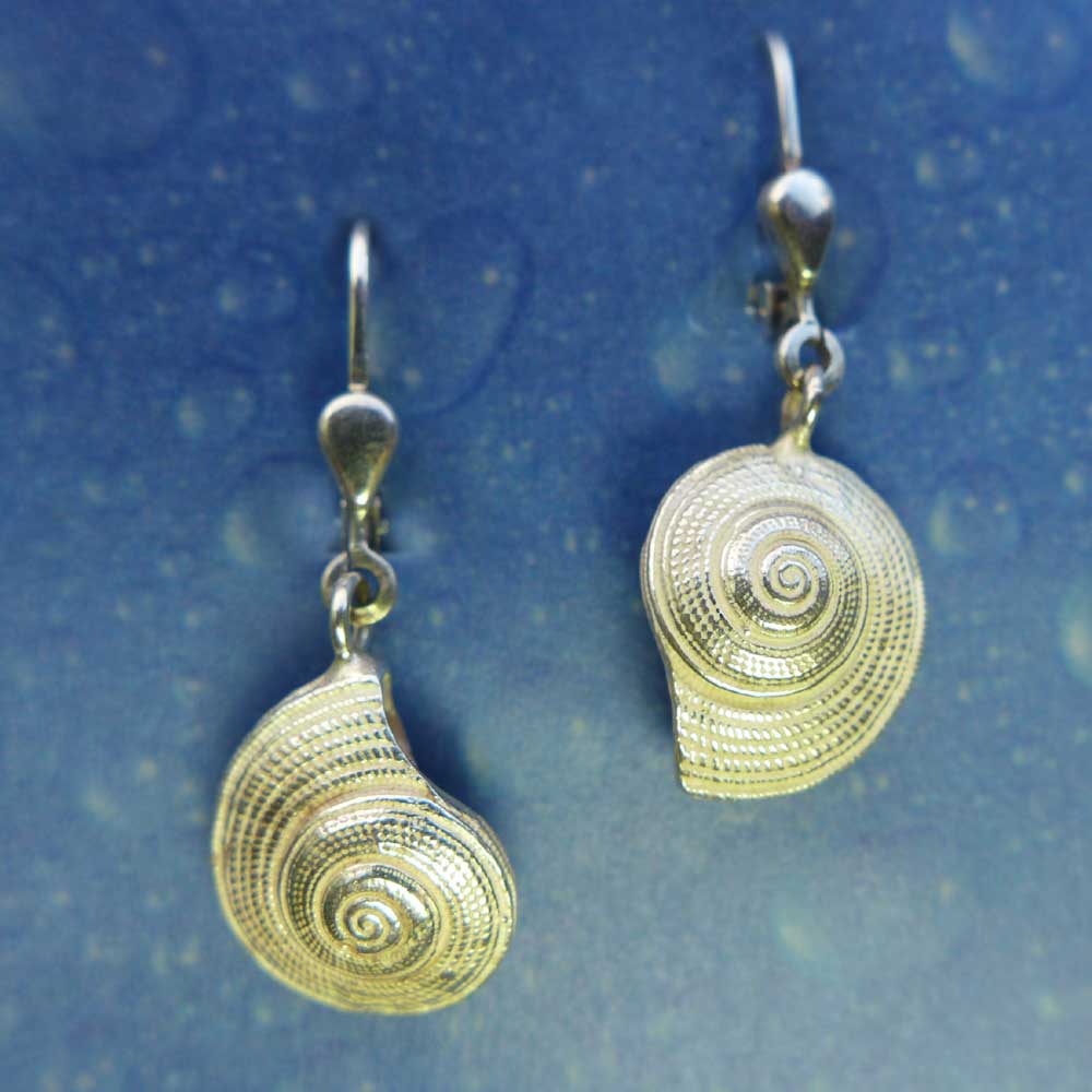 Meerschmuck Ohrringe Silber Strohsonnenuhr