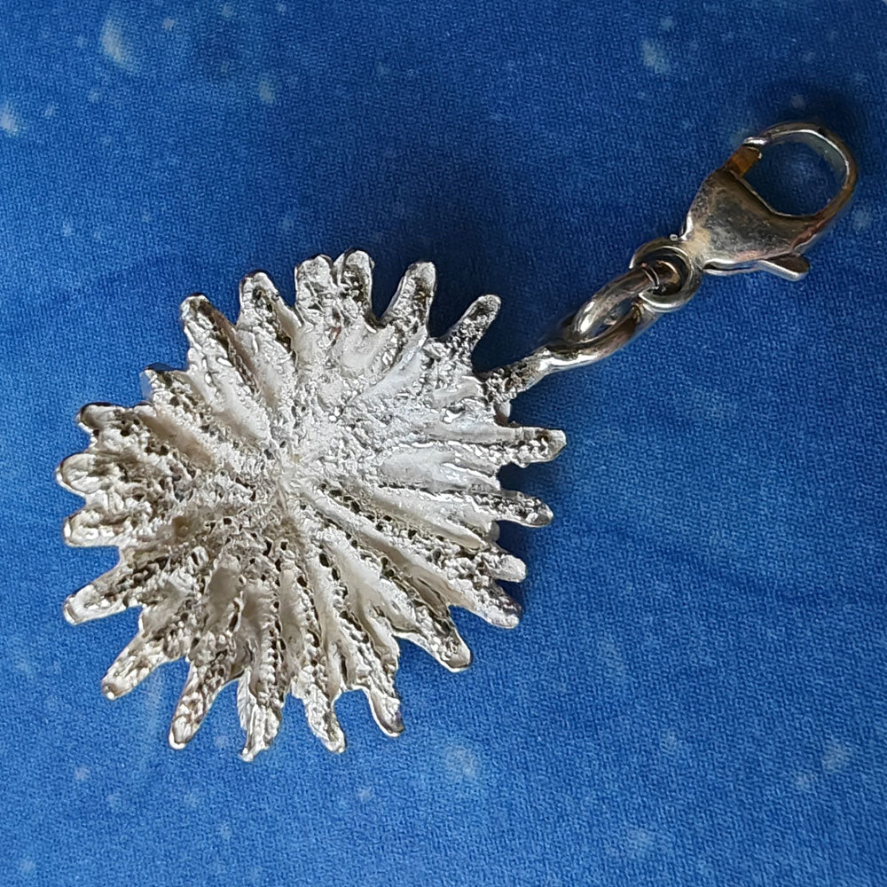 Mohnblüte Schmuck Silber Charmanhänger