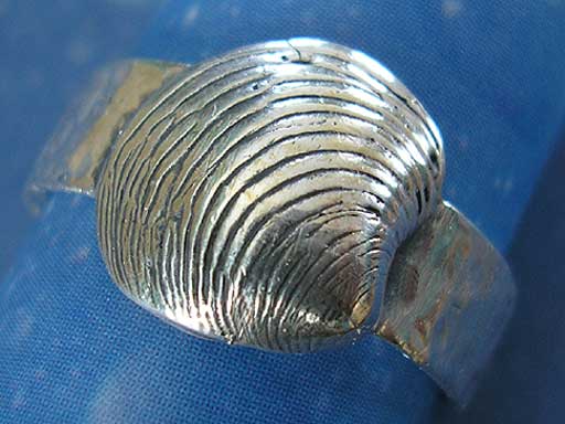 Muschel Ring Silber Schriftvenus