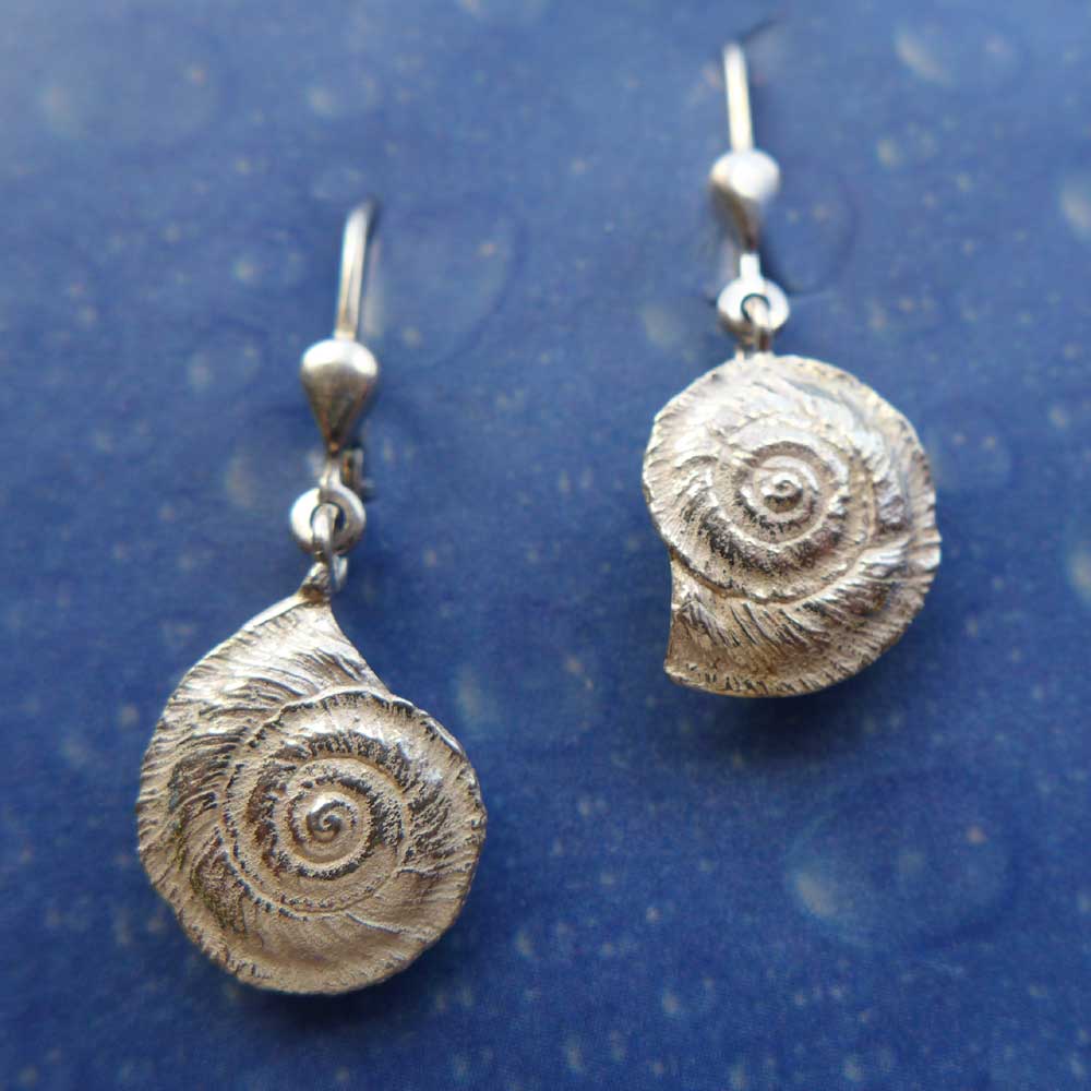Muschel Schnecken Ohrringe Sonnenuhr
