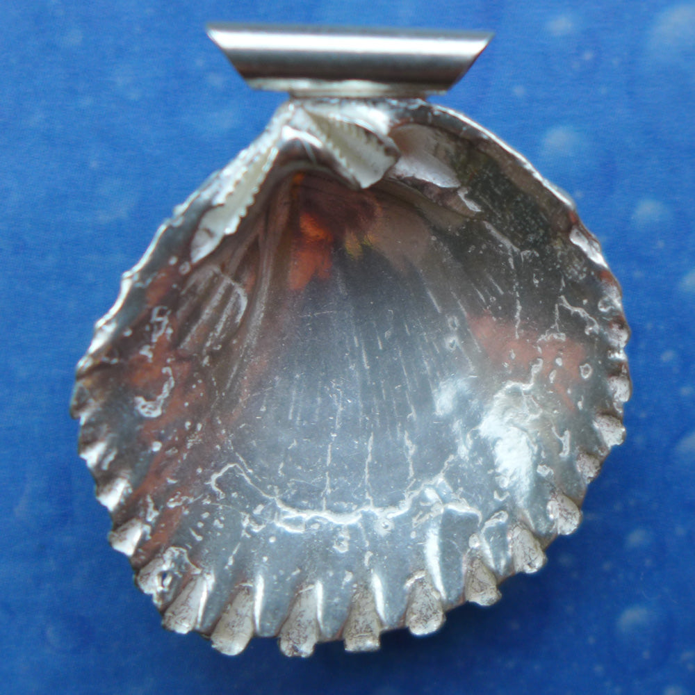 Muschelanhänger Silberanhänger Rückseite