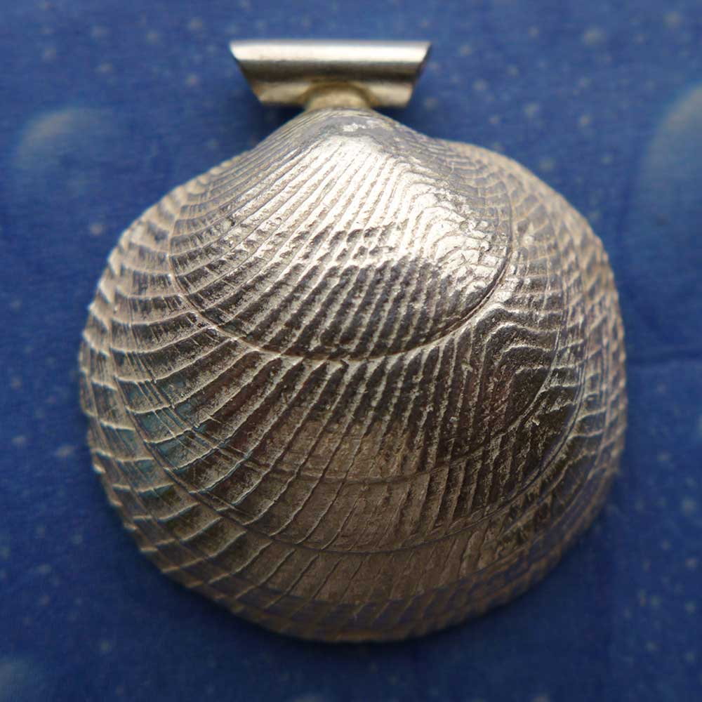 Muschelschmuck Silber Mond Anhänger