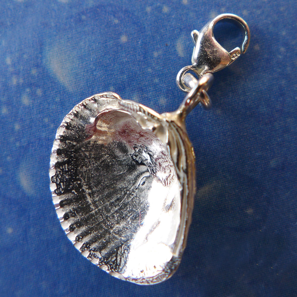 Charms Muschel Armband Silber Rückseite