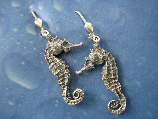 Seepferdchen Ohrring Silber geschwärzt Mädchen s