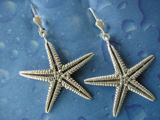 Seestern Silber Schmuck Ohrhänger geschwärzt