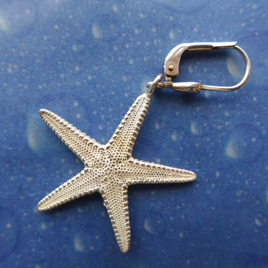 Seestern Silber Schmuck Ohrhänger Rückseite