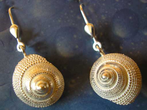 Schnecken Ohrringe Silber Erdbeer