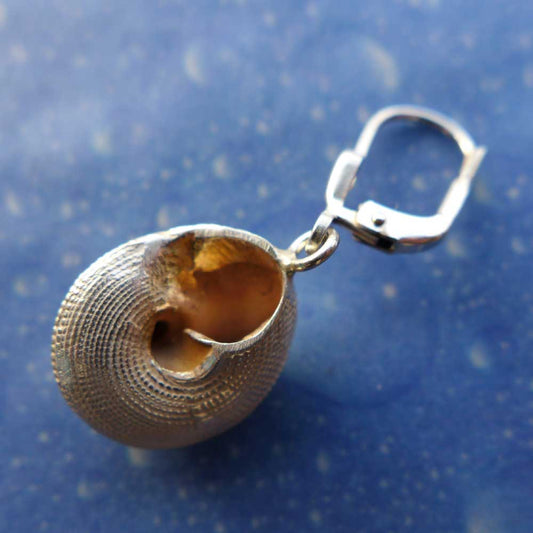 Schnecken Ohrringe Silber Erdbeer Rückseite