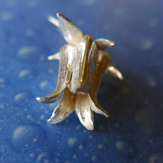 Blütenschmuck Ohrringe Silber Hauswurz