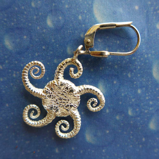 Taucherschmuck Seestern Schlangenstern Ohrhänger Rückseite