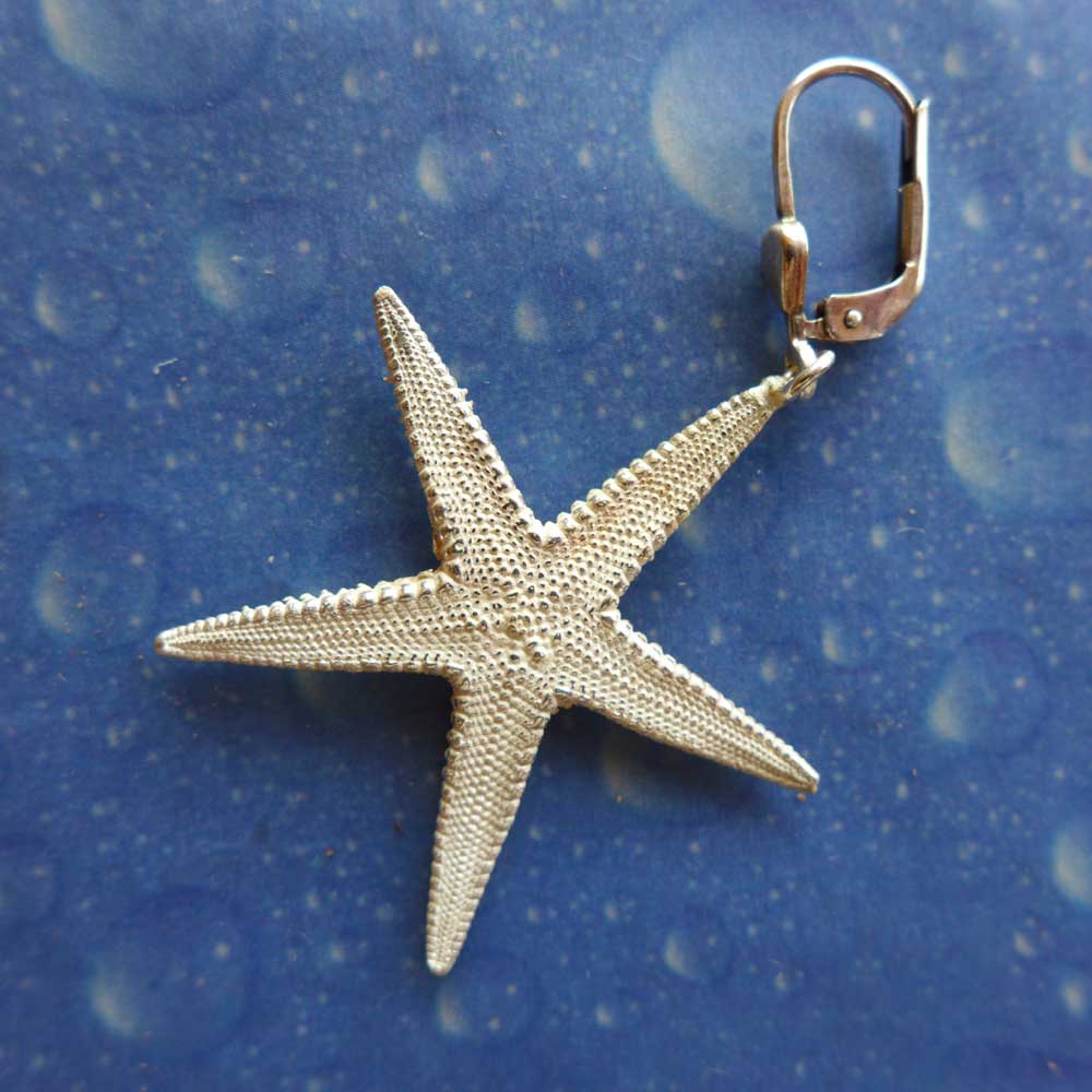 Taucher Schmuck Seestern Ohrhänger Rückseite