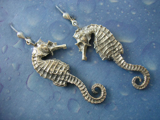 Seepferdchen Design Schmuck Silber Ohrhänger