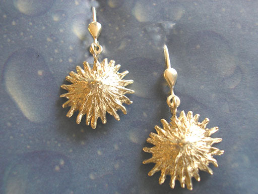 Floraler Schmuck Silber Mohn Ohrringe