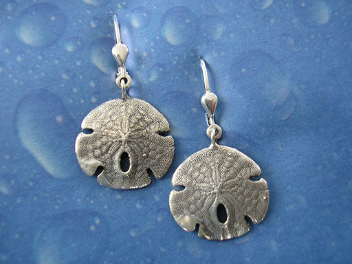Sanddollar Silber Schmuck Ohrhänger geschwärzt