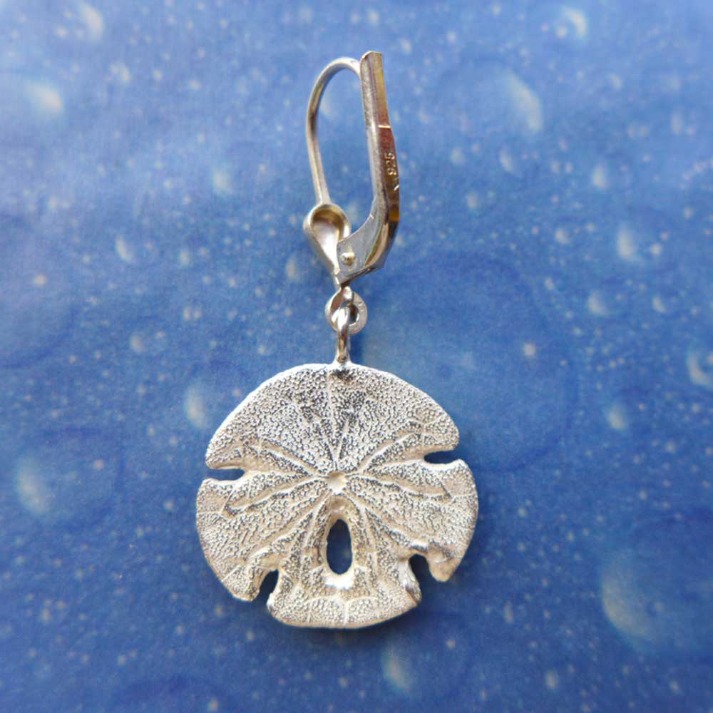 Sanddollar Silber Schmuck Ohrhänger Rückseite