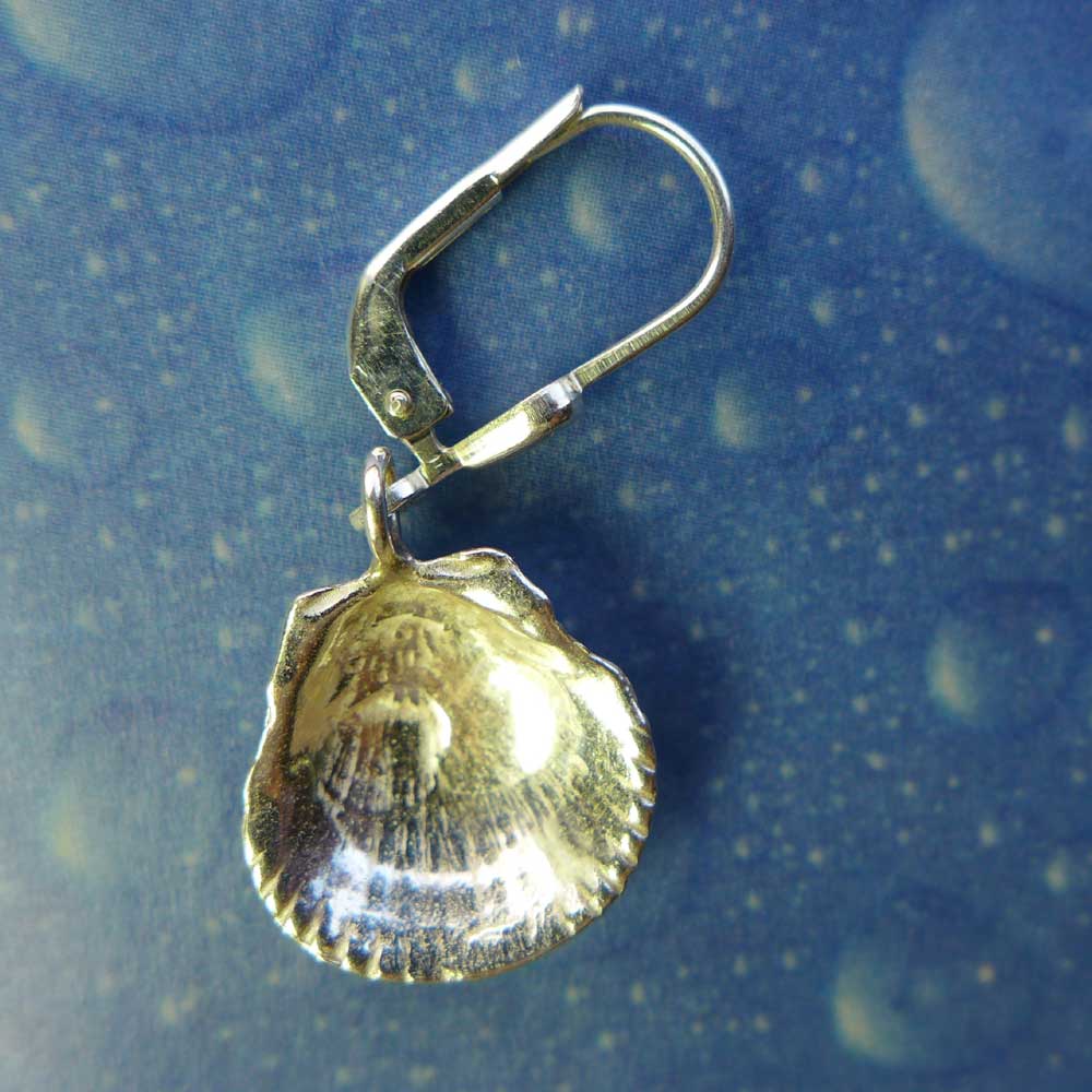 Jakobsweg Wanderer Pilgermuschel Ohrhänger Rückseite
