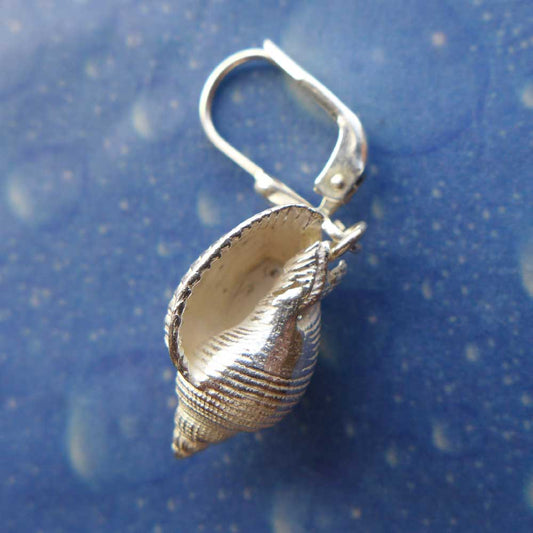 Strandschmuck Ohrhänger Helmschnecke Rückseite