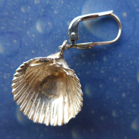 Ohrringe Herzmuschel Silberschmuck Rückseite