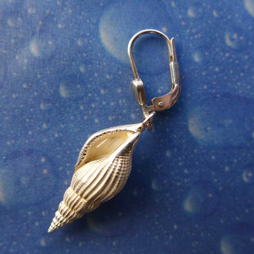 Ohrring Schnecke Schmuck Silber Rückseite