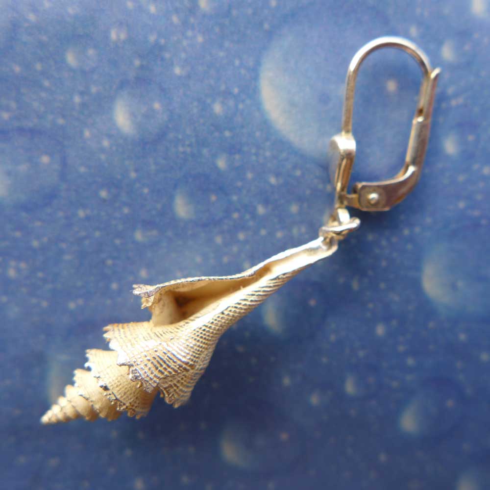 Maritimer Schmuck Schnecke Pagode Ohrhänger Rückseite