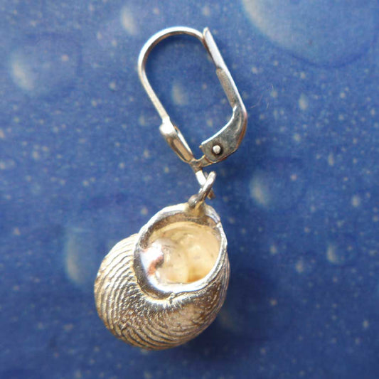 Schmuck Schnecke Ohrhänger Knotenknopf Rückseite