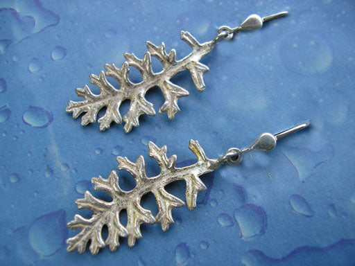 Silber Blatt Schmuck Ohrringe