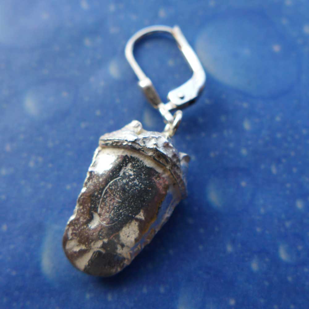 Trilobit Silber Schmuck Ohrringe Rückseite