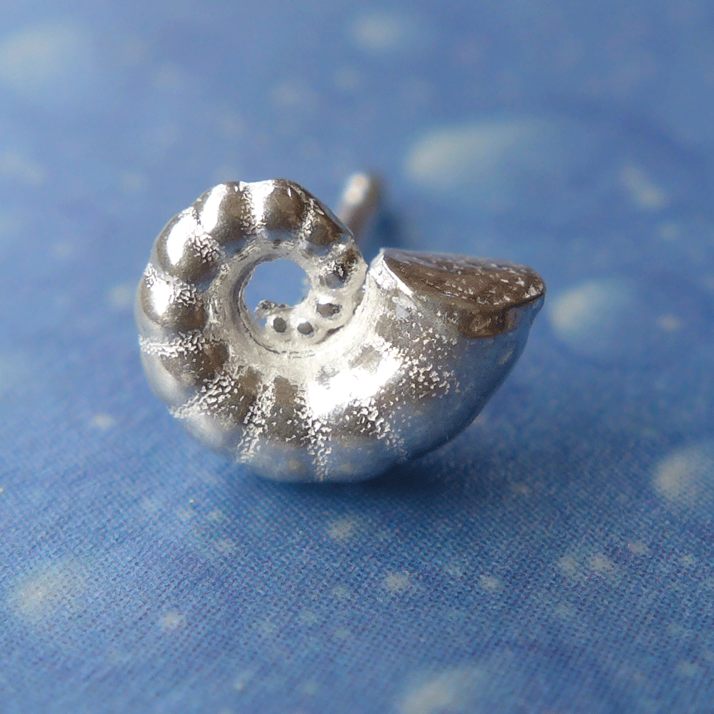 Taucher Schmuck Ohrstecker Posthorn Silber