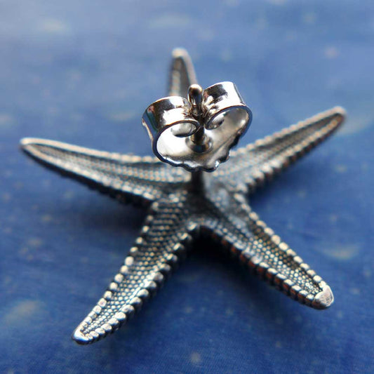 Naturschmuck Seestern Ohrstecker Rückseite
