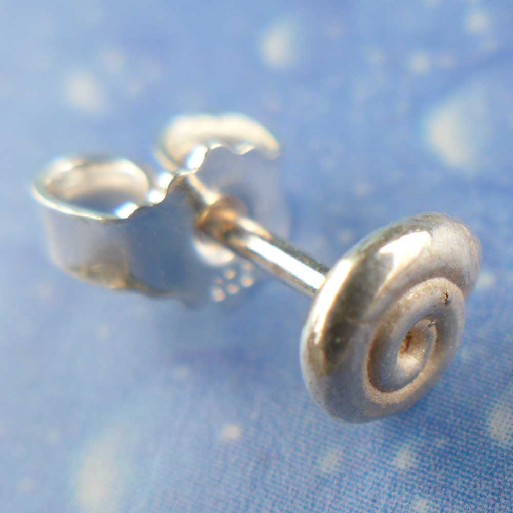 Silber Schnecke Ohrstecker Lagune xxs