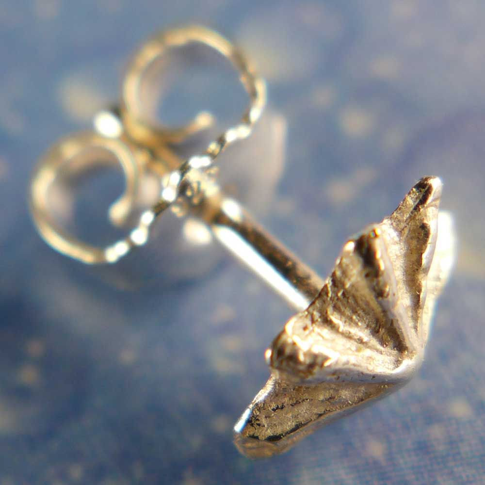 Silber Ohrstecker Napf Schnecke