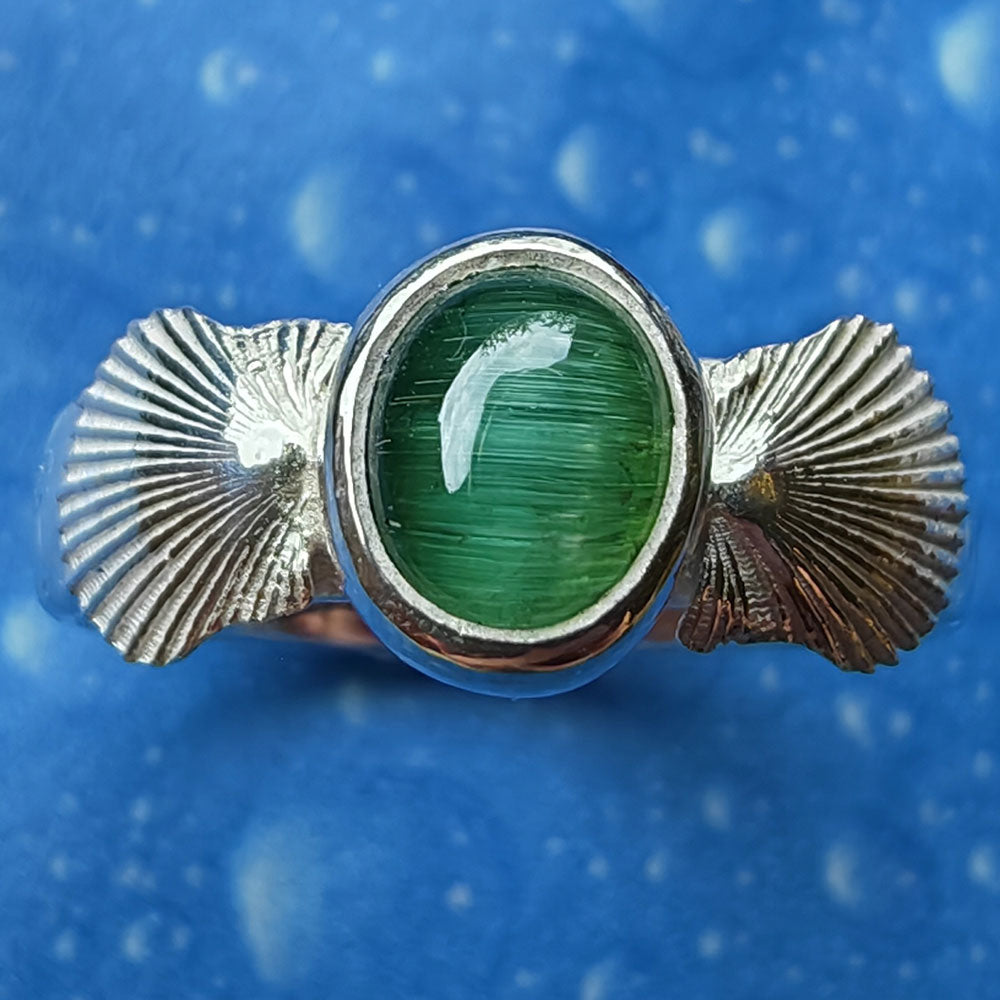 Ring Pilgermuschel Turmalin Jakobsweg