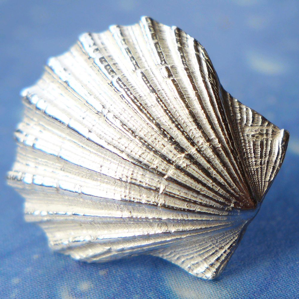 Pilgermuschel Jakobsweg Ohrstecker Silber