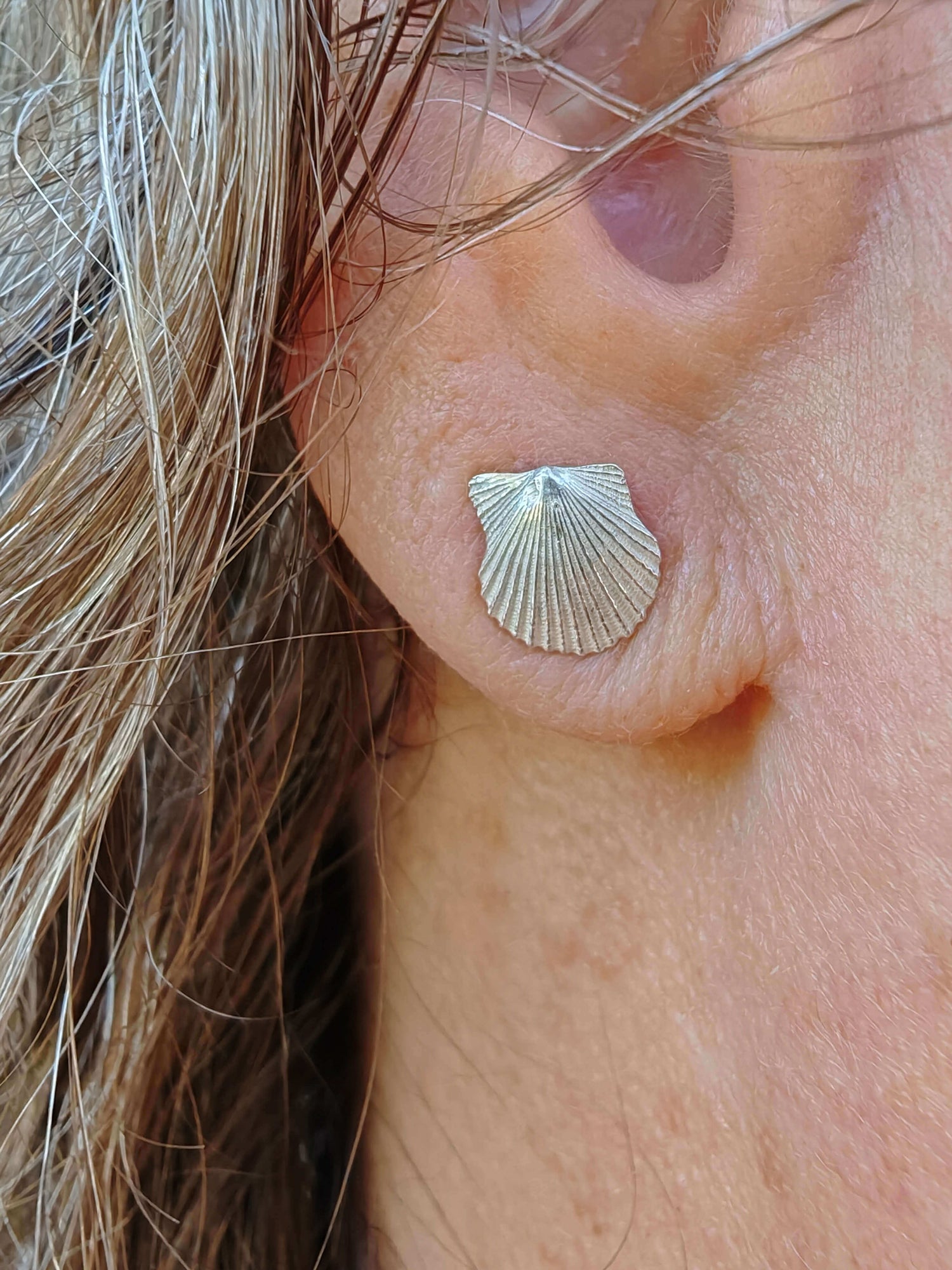 Jakobsweg Ohrstecker Silber Pilgermuschel