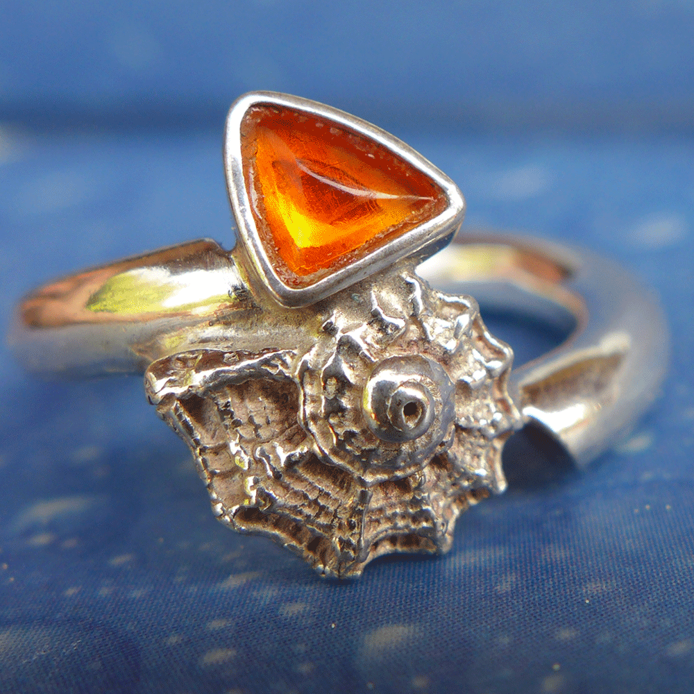 Feueropal Ring Silber Schmuck Kronenturban