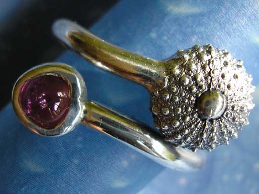 Taucher Schmuck Silber Seeigel Ring