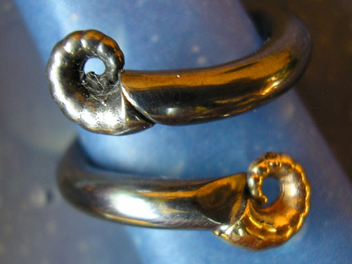 Muschelschmuck Schneckenschmuck Ring Silber Gold