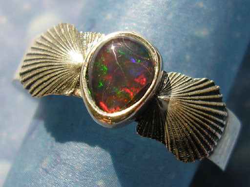 Pilger Jakobsweg Ring Silber Schmuck Muschel