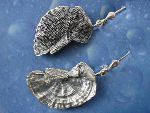 Schmuck Design Baumpilz Ohrhänger Silber