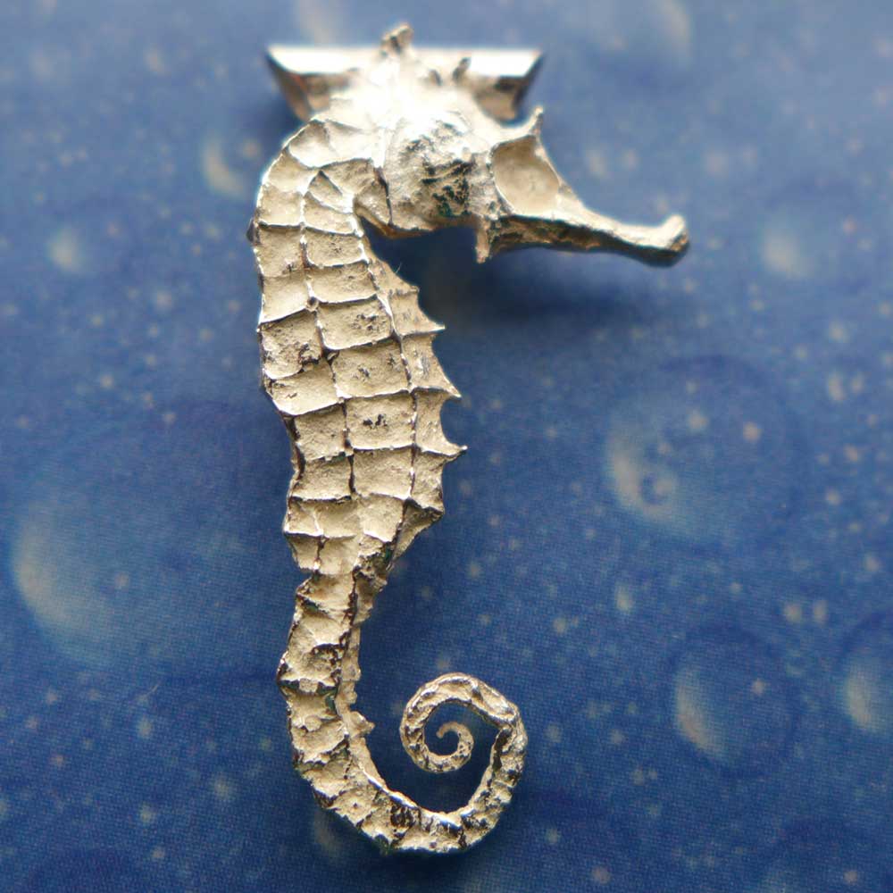 Seepferdchen Anhänger Schmuck Silber