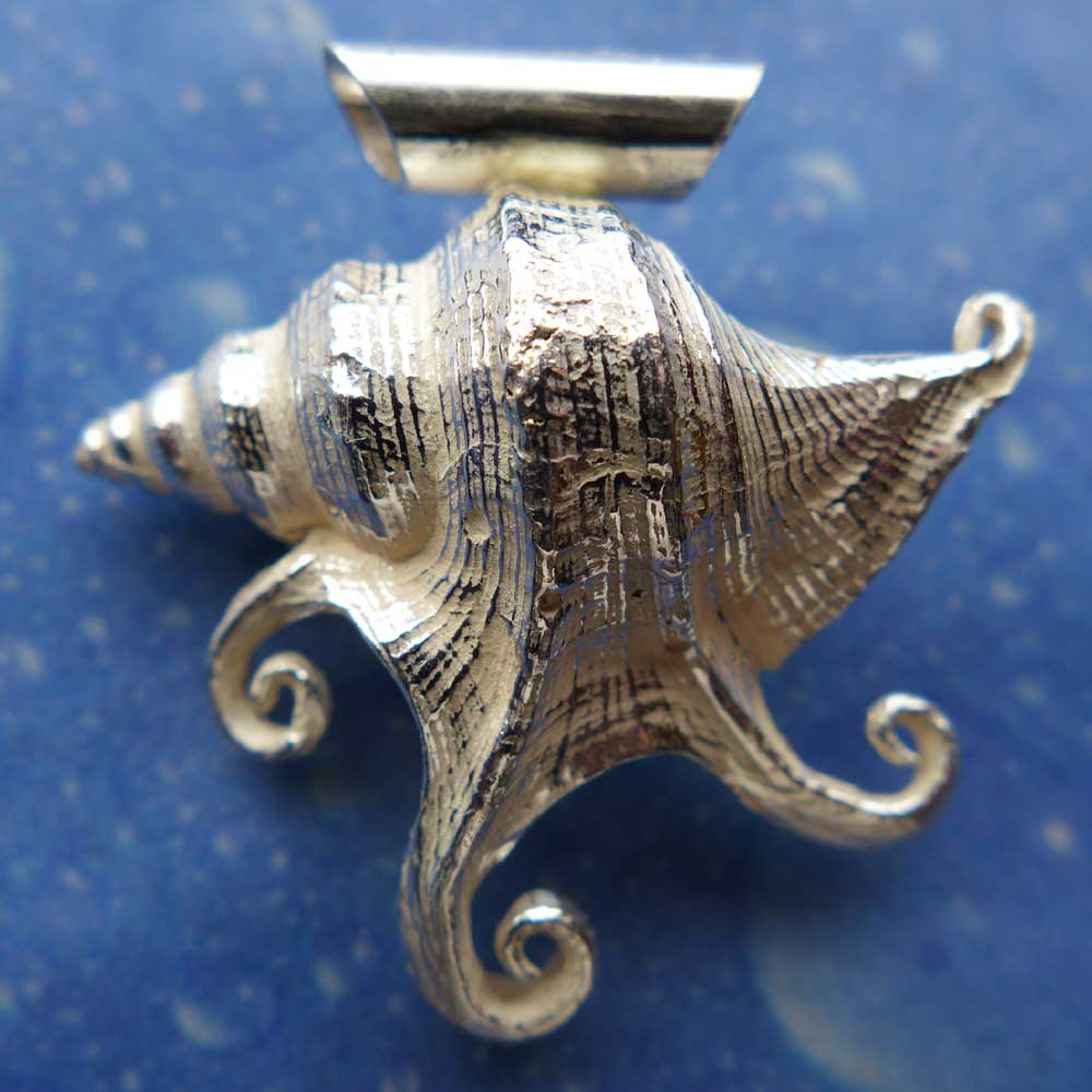 Schnecke Schmuck Silber Pelikanfuß Anhänger